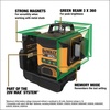 DEWALT 20V MAX Laser Level, Cross Line Laser, 3X360, Green, Bare Tool Only (DCLE34031B)(Laser Level Bare Tool Only)