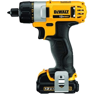 DEWALT 12V MAX Cordless Screwdriver, 1/4-Inch Hex Chuck, 1-Inch Bit Tips, Electric (DCF610S2)(Screwdriver Kit)
