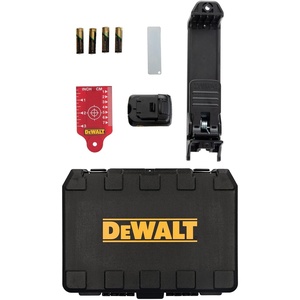 DEWALT 12V MAX Laser Level, 5 Spot Laser and Cross Line Laser, Red, AA Battery Starter Pack Included (DW0825LR)