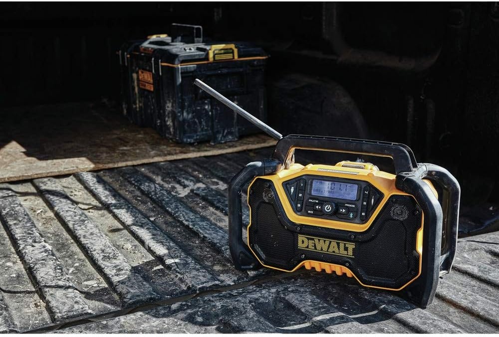 image:imageDEWALT 12V20V MAX Portable Bluetooth Radio Cordless 100 ft Range 35 Subwoofers Jobsite DCR028B