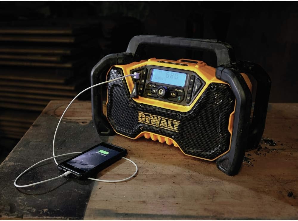 image:imageDEWALT 12V20V MAX Portable Bluetooth Radio Cordless 100 ft Range 35 Subwoofers Jobsite DCR028B