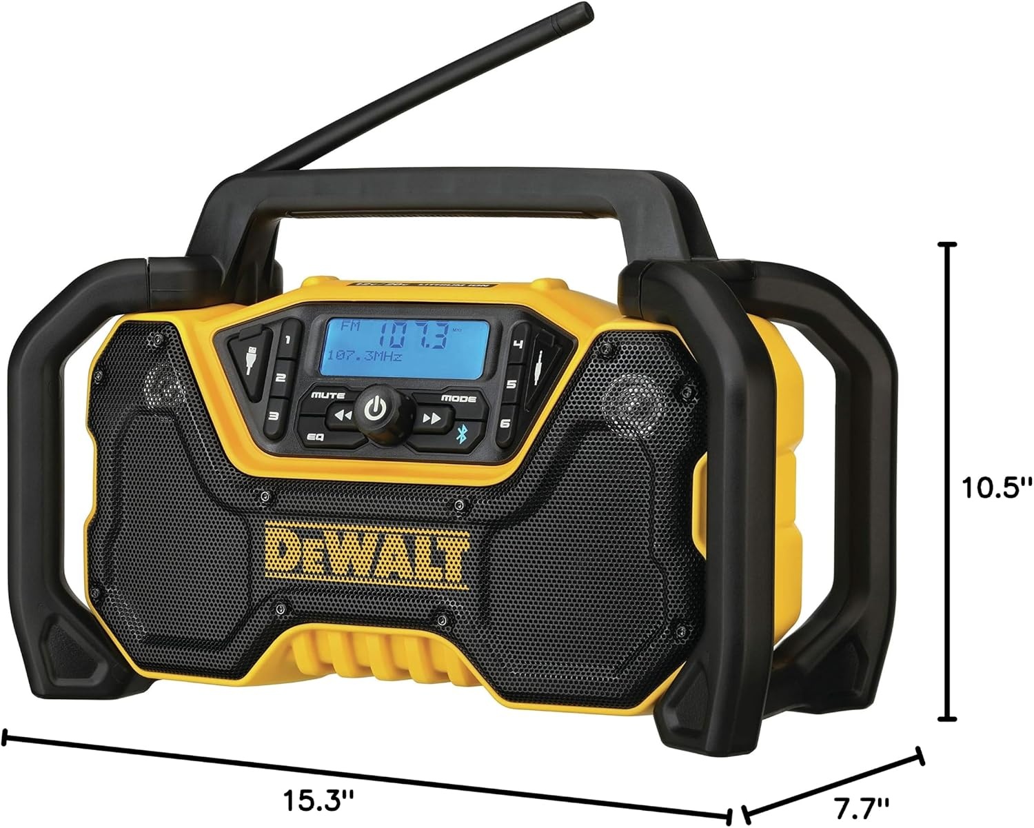 image:imageDEWALT 12V20V MAX Portable Bluetooth Radio Cordless 100 ft Range 35 Subwoofers Jobsite DCR028B