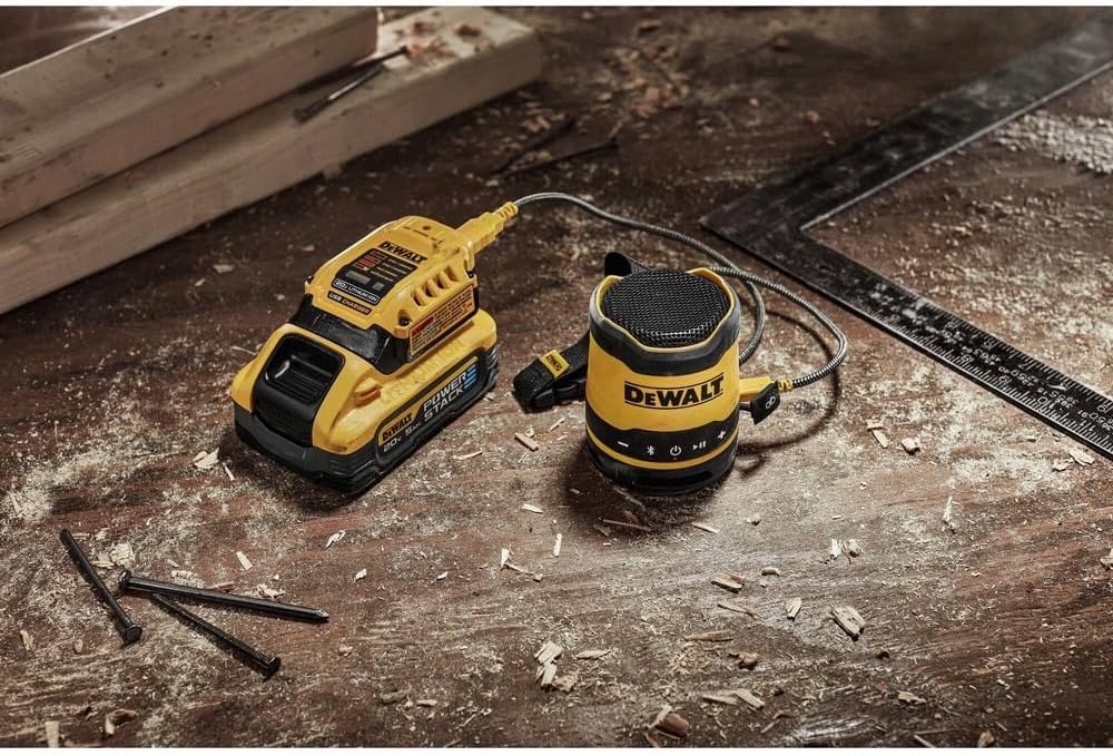 image:imageDEWALT Bluetooth Speaker USBC Rechargeable Jobsite DCR008Speaker