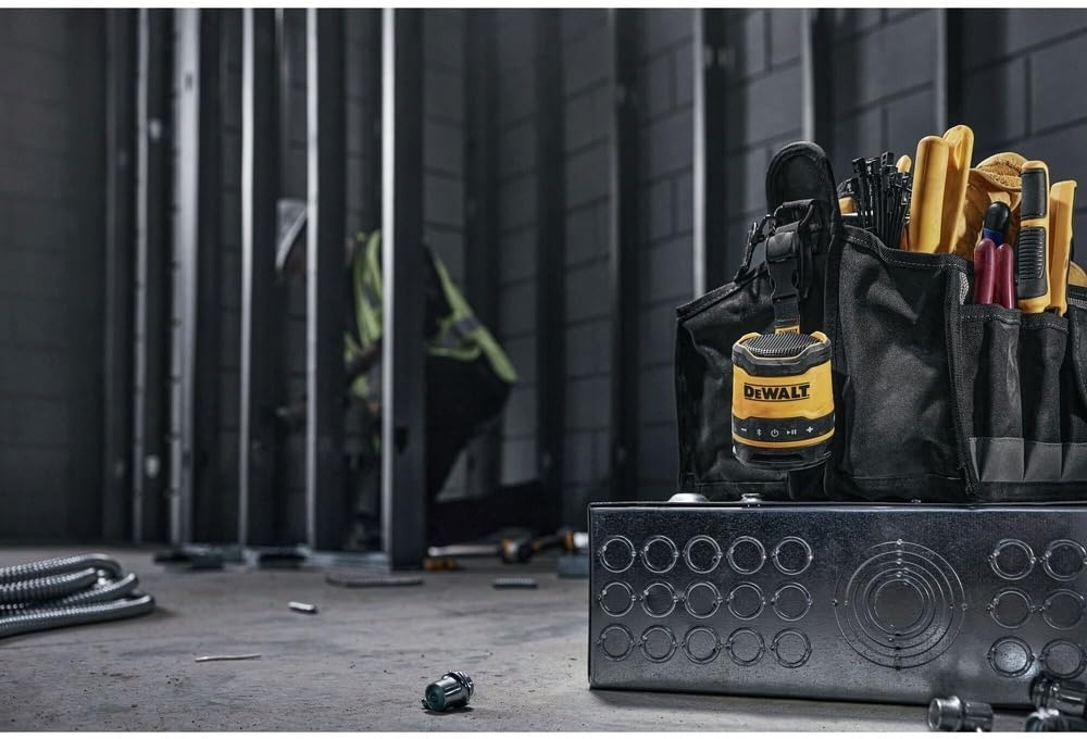 image:imageDEWALT Bluetooth Speaker USBC Rechargeable Jobsite DCR008Speaker