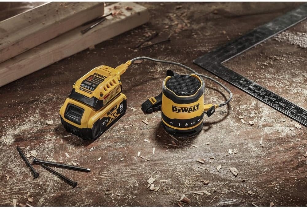 image:imageDEWALT Bluetooth Speaker USBC Rechargeable Jobsite DCR008Speaker