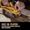 DEWALT 20V MAX* Belt Sander, Cordless, Brushless, Tool Only (DCW220B) | Tool only, variable speed, dust collection