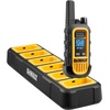 DEWALT DXFRS800 FRS Walkie Talkies, Long Range 2 Way Radio, 2W, IP67 Waterproof, Rechargeable, 2 Pack, DXFRS800(1 Watt – 6 Pack)
