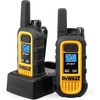 DEWALT DXFRS800 FRS Walkie Talkies, Long Range 2 Way Radio, 2W, IP67 Waterproof, Rechargeable, 2 Pack, DXFRS800(1 Watt – 2 Pack)