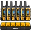 DEWALT DXFRS800 FRS Walkie Talkies, Long Range 2 Way Radio, 2W, IP67 Waterproof, Rechargeable, 2 Pack, DXFRS800(1 Watt – 6 Pack)
