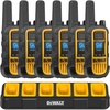 DEWALT DXFRS800 FRS Walkie Talkies, Long Range 2 Way Radio, 2W, IP67 Waterproof, Rechargeable, 2 Pack, DXFRS800(2 Watt – 6 Pack)