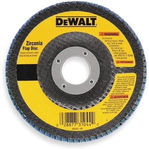 DEWALT DW8302 4-Inch by 5/8-Inch 60 Grit Zirconia Angle Grinder Flap Disc(One Size)