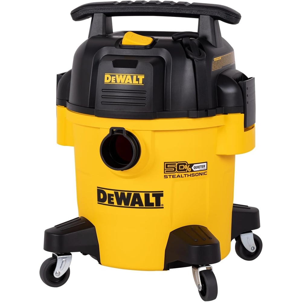 image:imageDEWALT Stealthsonic 10 Gallon 5HP Quiet Shop Vacuum Wet and Dry DXV10PQTA Shop Vac with Filter amp Powerful Suction 6 Dust Bags amp Accessory Storage Bag Design for Garage Workshop and Jobsite Cleanup5 Gallon
