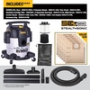 DEWALT STEALTHSONIC 5 Gallon Shop Vacuum Wet and Dry, 4 Peak HP, DXV05S-QT | Powerful Suction & Portable Shop Vac with Attachments, Ultra Quiet Wet Dry Vacuum for Home, Garage, Car, Workshop, Jobsite(5 Gallon (6 Dust Bag))