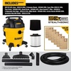 DEWALT STEALTHSONIC Wet Dry Shop Vacuum 6 Gallon 5 Peak HP, DXV06P-QTA | Ultra Quiet Motor with Powerful Suction, 6 Dust Bages and Complete Attachment Set for Garage, Workshop, Jobsite and Basement(12 Gal (6 Dust Bag))