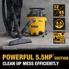 DEWALT STEALTHSONIC Wet Dry Shop Vacuum 6 Gallon 5 Peak HP, DXV06P-QTA | Ultra Quiet Motor with Powerful Suction, 6 Dust Bages and Complete Attachment Set for Garage, Workshop, Jobsite and Basement(12 Gal (6 Dust Bag))