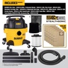 DEWALT STEALTHSONIC Wet Dry Shop Vacuum 6 Gallon 5 Peak HP, DXV06P-QTA | Ultra Quiet Motor with Powerful Suction, 6 Dust Bages and Complete Attachment Set for Garage, Workshop, Jobsite and Basement(6 Gallon (6 Dust Bags))