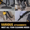 DEWALT Shop Vacuum Wet and Dry 9 Gallon 5 HP with Detachable Blower | Full Accessory Kit & Storage Bag, ideal for Garage Workshop Lawn Yard Patio & Outdoor Leaves Cleaning, DXV209PC(9 Gallon + 6 Dust Bags)