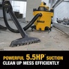 DEWALT Shop Vacuum Wet and Dry 9 Gallon 5 HP with Detachable Blower | Full Accessory Kit & Storage Bag, ideal for Garage Workshop Lawn Yard Patio & Outdoor Leaves Cleaning, DXV209PC(12 Gallon + 6 Dust Bags)