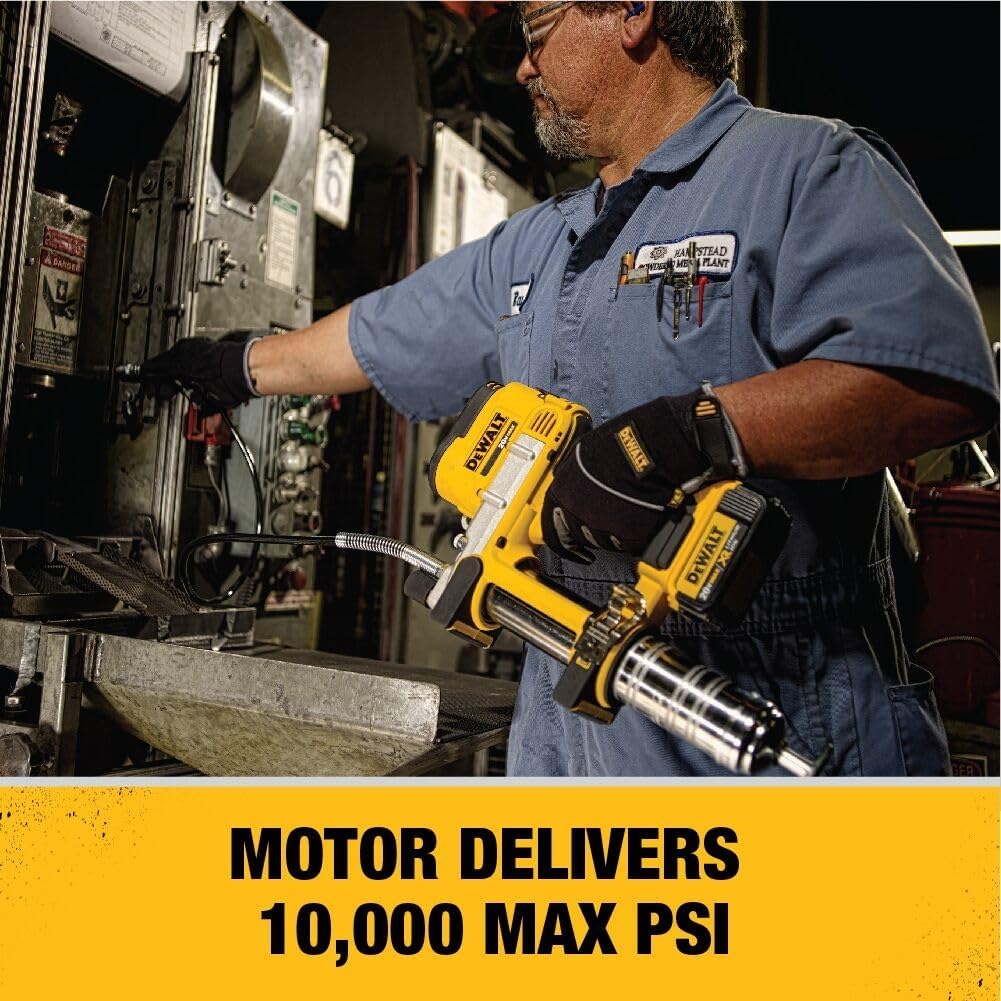 image:imageDEWALT Grease Gun 20V MAX Cordless Electric Grease Gun 42 Hose 10000 PSI Variable Speed Triggers Tool Only DCGG571BGrease Gun Only