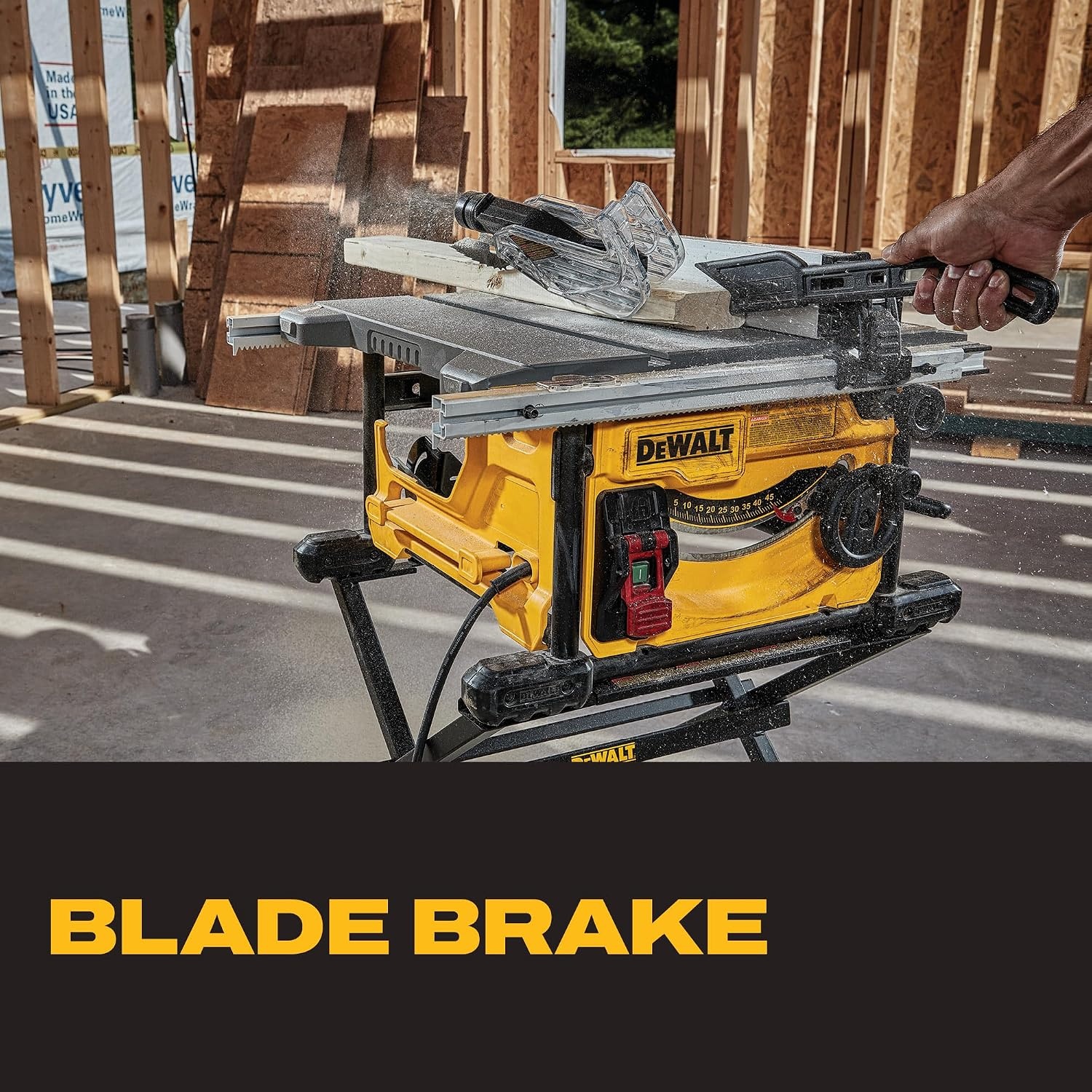 image:imageDEWALT Portable Table Saw with Stand 814 inch up to 48Degree Angle Cuts DWE7485WS814Inch Saw w Stand