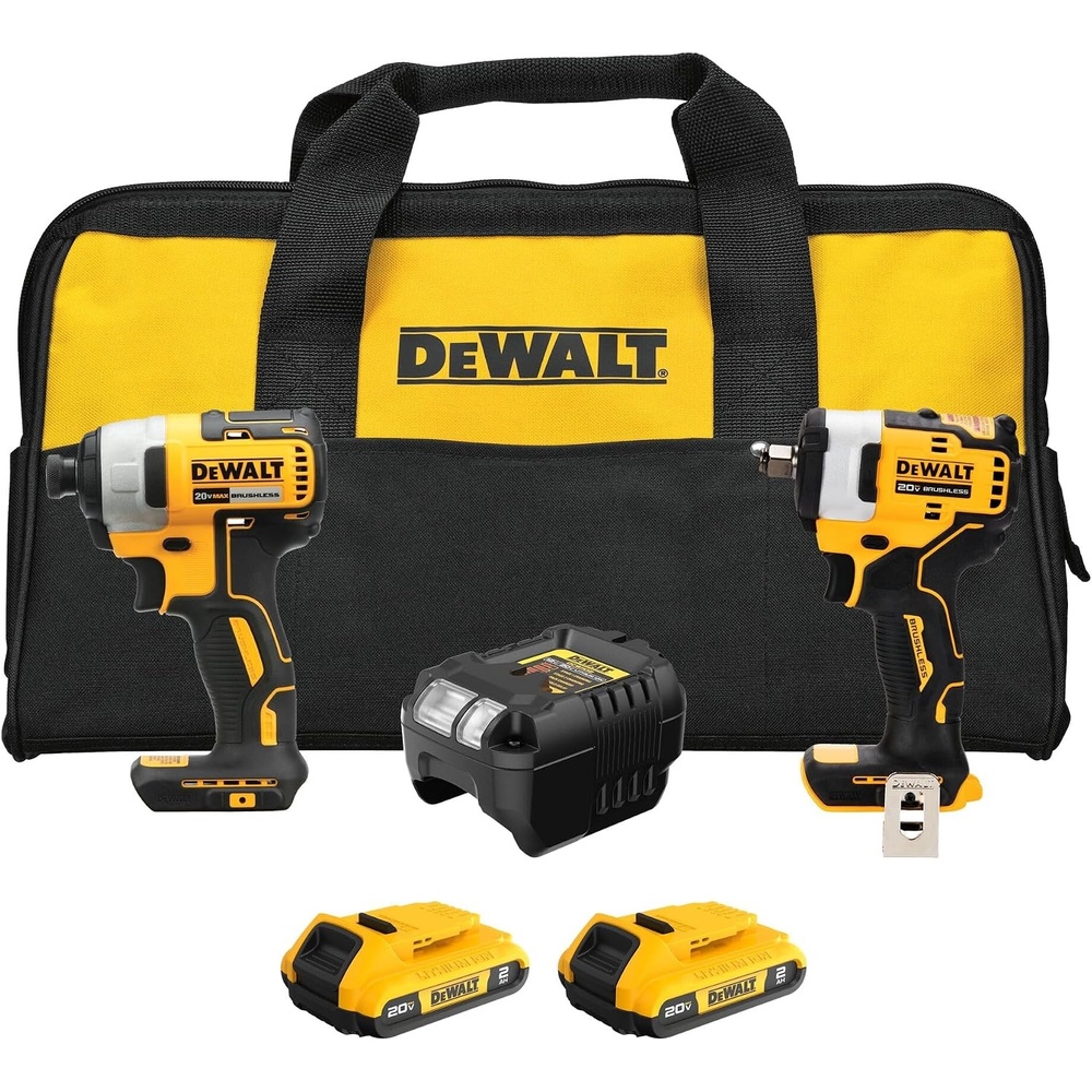 image:imageDEWALT 20V MAX Cordless Impact Driver and Impact Wrench Combo DCK242D2