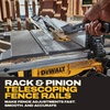 DEWALT Portable Table Saw with Stand, 8-1/4 inch, up to 48-Degree Angle Cuts (DWE7485WS)(8-1/4-Inch Saw w/ Stand)