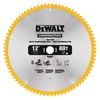 DEWALT 12-Inch Miter Saw Blade, ATB, Thin Kerf, Crosscutting, 1-Inch Arbor, 80-Tooth (DW3128) , Yellow(12 in)